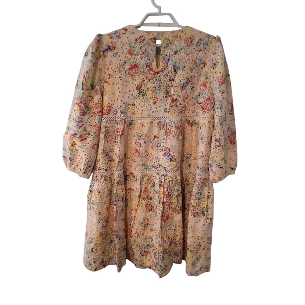 En Saison nwt eyelet babydoll dress womens Medium floral